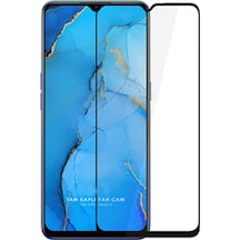 Oppo Reno 3 Siyah 5D Tam Kaplayan Ekran Koruyucu Cam