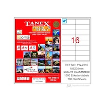 Tanex Tw-2216 105X35 MM Laser Etiket 100 Ad.