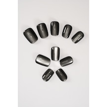 Pop Beauty Takma Tırnak Seti & Zararsız Yapıştırıcı, Cat Eye Popbeauty10144