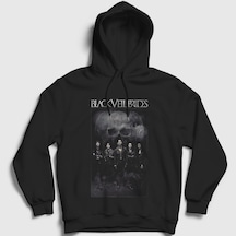 Presmono Unisex Skull Black Veil Brides Kapüşonlu Sweatshirt Siyah