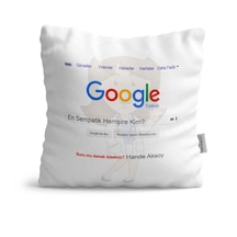 Kişiye Özel Google En Sempatik Hemşire Beyaz Saten Yastık - 1