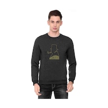 Silhouette Winston Churchill Baskılı Erkek Sweatshirt