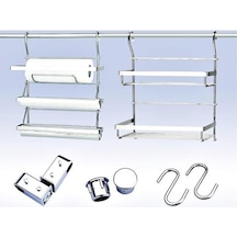Vomex Asma Mutfak Aksesuar Seti Havluluk Folyoluk Baharatlık Set N11.45716