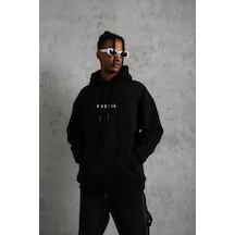 Erkek Astronot Baskılı Kapüşonlu Sweat - Siyah renkli Çok Renkli Erkek Astronot Baskılı Kapüşonlu Sweat - Siyah renkli Çok Renkli