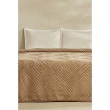 Karaca Home Rita Çift Kişilik Emboss Battaniye Açık Kahve