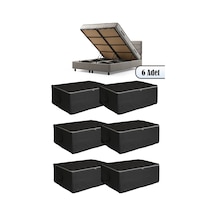 6 Adet - Bazaaltı Ve Çekyat Hurç 60 X 40 X 22 Cm Gri-düz Tela 60 X 40 Gri Tr Diğer