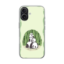 İphone 17 Uyumlu Panda Ailesi Baskılı Silikon Kılıf