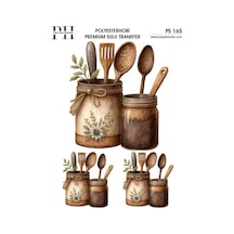 Polyesterhobi Premium Sulu Transfer 25x35 Cm Vintage Mutfak Desenli Ps 165