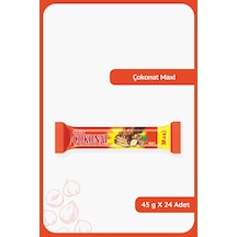 Çokonat Maxi-sütlü Çikolata Ve Fındık Parçacığı Kaplamalı Fındıklı Kremalı Gofret-45 Gram-24 Adet