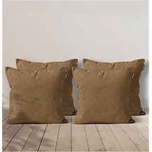 4'lü Kadife Dokulu Kırlent Kılıfı Camel 4'lü Kadife Dokulu Kırlent Kılıfı Camel