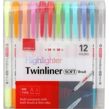 Dong-a Twinliner Soft Fosforlu Fırçalı 12 Adet Set