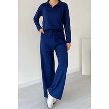 Balenbi Kadın Modal Kumaş Polo Yaka Uzun Kollu Takım 1126 Lacivert Balenbi Kadın Modal Kumaş Polo Yaka Uzun Kollu Takım 1126 Lacivert