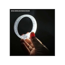 Beyaz-gümüş Led Işıklı Baskı Yapılabilen Pilli Bileklik Bilezik 1,5 Cm Genişlik 5324