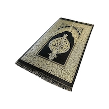 Bazachi Mihrab Tafta Taşınabilir Ottoman Seccade/halı - Türkiye'de Üretilmiştir Siyah 1