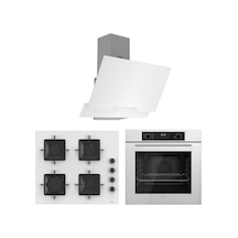 Ferre Flowart Ventora Pro Beyaz 3'lü  QBL63CB-SS206-D064 Ankastre Set