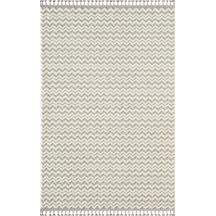 Wool Wl011a Gri Beyaz Modern Desen Kabartmalı Doku Pamuk Tabanlı Kaymaz Halı-785 Gri Beyaz
