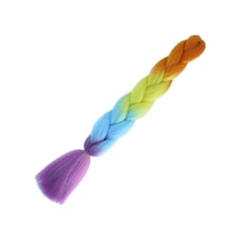 Afrika Örgülük Ombreli Sentetik 100 Gr. / Turuncu / Sarı / Açık Mavi / Mor - Mydr-462969 Çok Renkli