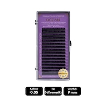 Ocean 0.05d Dramatik Kıvrım 9 Mm Soft Eyelash Doğal İpek Kirpik 16'lı