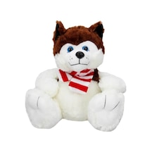 Mey İthalat Oturan Husky Atkılı Peluş Köpek 30 Cm