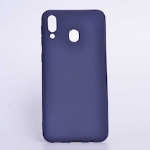 Galaxy M20 Kılıf Zore Premier Silikon Kapak Saks Mavi