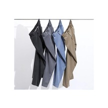 Yazlık Nefes Alabilen Bol Paça Çok Yönlü Buz İpek Erkek Kot Pantolonu Kahverengi