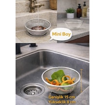 Paslanmaz Çelik Lavabo İçi Atık Süzgeci, Tıkanma Önleyici Mini Boy Paslanmaz Çelik Diğer