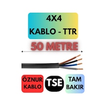 Öznur 4x4 Ttr Kablo Metre Seçenekli Siyah - 50 Metre