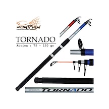 Portfish Tornado 330 Cm 75-150g Atarlı Fiber Teleskopik Olta Kamışı Mavi