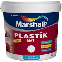Marshall Plastik Mat Su Bazlı Iç Duvar Boyası 7.5Lt=12.5Kg-Siline (398735719)