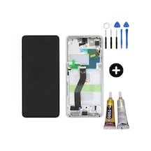 Samsung Galaxy S21 Ultra Sm-g998 Uyumlu Çıtalı Hk Lcd Ekran Dokunmatik Beyaz + Montaj Seti