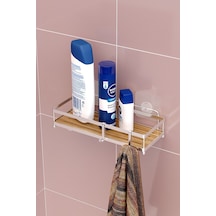 Teknotel Yapışkanlı Kancalı Banyo&mutfak Rafı Silver St180h Gri