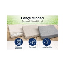 Bahçe Minderi - Fermuarlı Yıkanabilir Kılıf Gri, 00127-r14 Diğer