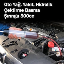Oto Şırınga Yağ Yakıt Hidrolik Sıvı Çekme Basma Şırınga Enjektör