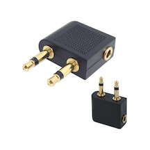 Üniversal 3.5Mm-3.5Mm Uçak Kulaklık Ses Adaptörü Jack Fişi