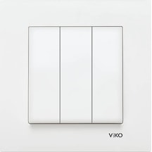 Viko Kare Viko Karre Beyaz 3' Lü Anahtar Çerçeveli 12'l