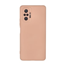 Xiaomi Redmi Note 10 Pro Uyumlu Kılıf Nano İçi Kadife Silikon - Pudra