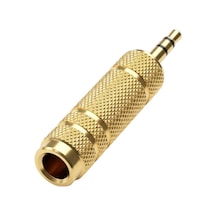 Erkek / 1 Dişi 6.3 Mm Metal Jack 6.3 Mm - 3.5 Mm Çevirici Düşürücü