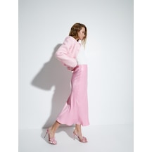 Koton Midi Saten Etek Normal Bel Pembe 4sak70056pw Gül