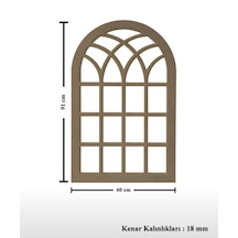 Ahşap Mdf Boyanabilir Dekoratif Duvar Aynası
