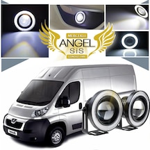 Peugeot Boxer Uyumlu, Universal Mercekli Led Sis Farı, 76mm Beyaz Renk
