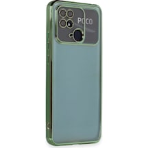 Muratech Newface Xiaomi Redmi 10c Kılıf Razer Lensli Silikon - Yeşil