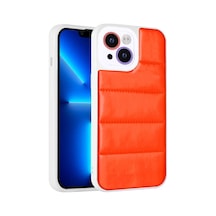 Thegencoo İphone 13 Uyumlu Kamera Korumalı Aihttgli Renkli Tgco Seksek Kılıf-turuncu