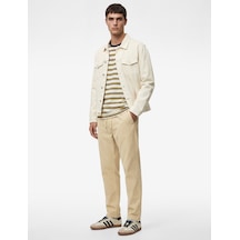Koton Pamuklu Cepli Beli Bağcıklı Bol Oversize Jogger Jean Pantolon Bej 6sam40275nd Ekru