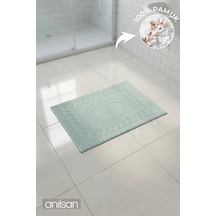 Mint Yeşili Greek Ayak Havlusu - 50x70 Cm, 245 Gr, %100 Pamuk, Spa Ve Otel Banyo Paspası, Günlük Kullanıma Uygun Mint Yeşili