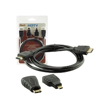 Powermaster Hdmı Kablo 3in1 Set 1.5 Metre Hdmı+micro Hdmı+mini Hdmı