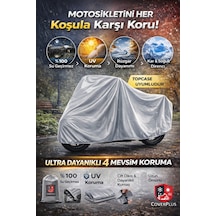 Sym Joyride 300 Arka Çanta Uyumlu Motosiklet Brandası Gri Renk