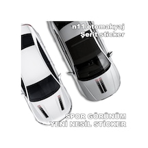 Honda Acura Kaput Uyumlu Şerit Havalandırma Sticker Siyah