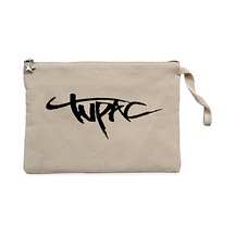 Tupac Logo 2 Krem Clutch Astarlı Cüzdan / El Çantası Krem