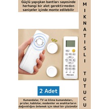Kendinden Yapışkanlı Ev Ofis Kumanda Telefon Model Küçük Eşya Çok Amaçlı Mıknatıslı Tutucu 2 Adet