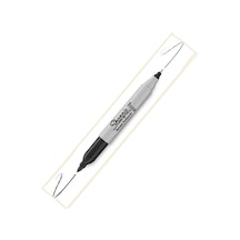 Sharpie Markör Permanent Twin Çift Uçlu Siyah S0811100 Çok Renkli